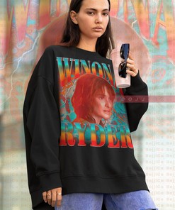 Retro Winona Ryder Beautiful Actress Sweatshirt, Fan Art Design Tee
