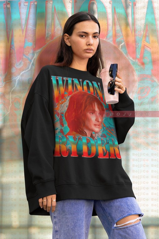 Retro Winona Ryder Beautiful Actress Sweatshirt, Fan Art Design Tee