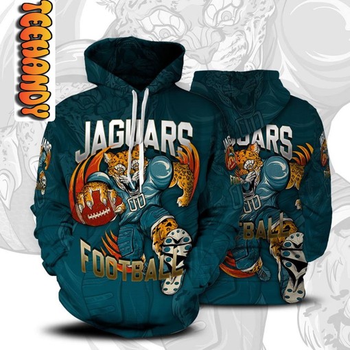 Rev Up Your Game with Jacksonville Jaguars Football Custom All Over Print 3D Hoodie