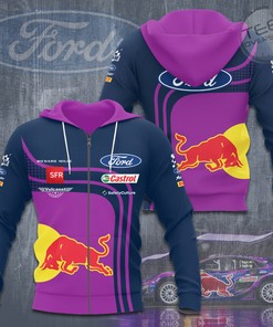 Rev Up Your Style with Custom M-Sport Ford Rally All Over Print Zip-up Hoodie 3D for NASCAR Fans