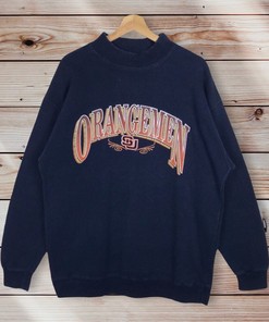 Revisit the Glory Days with 90's Nutmeg Syracuse University Orangemen Team Crewneck Sweatshirt or Hoodie