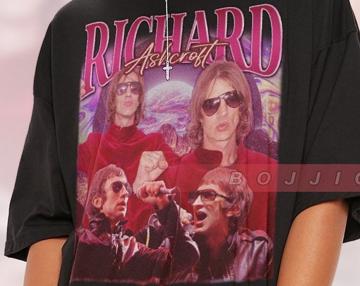Richard Ashcroft Vintage Shirt, Richard Ashcroft Homage Tshirt, The Verve Fan Tees, Retro 90s Sweater - Image 2