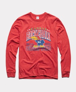 Rock Chalk Champions Long Sleeve Tee - NCAA Shirts for Kansas Jayhawks Fans