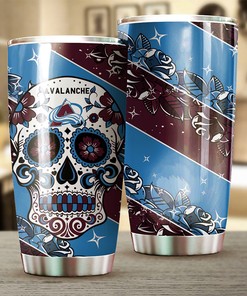 Rockstar Fan Colorado Avalanche NHL Tumbler with Skull Design