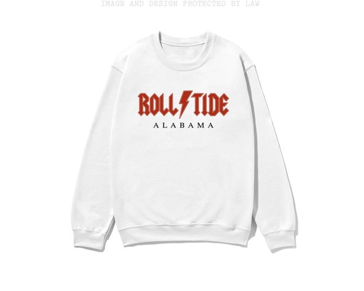 Rolltide Sweatshirt Bama Shirt Alabama Varsity Clothing For Games Crew Crimson College T-Shirt Rock Style