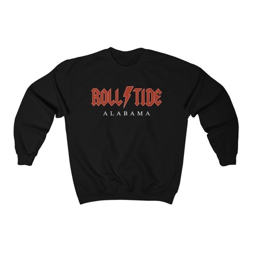 Rolltide Sweatshirt Bama Shirt Alabama Varsity Clothing For Games Crew Crimson College T-Shirt Rock Style - Image 3