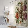 Romantic Poppies and Roses Sugar Skulls Day Of The Dead Shower Curtain Set