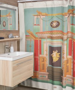 Rome Greece Shower Curtain | Divine Design | Eco-Friendly and Waterproof | Divine Bathroom Decor Luxury Shower Curtains