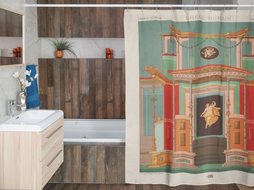 Rome Greece Shower Curtain | Divine Design | Eco-Friendly and Waterproof | Divine Bathroom Decor Luxury Shower Curtains - Image 2