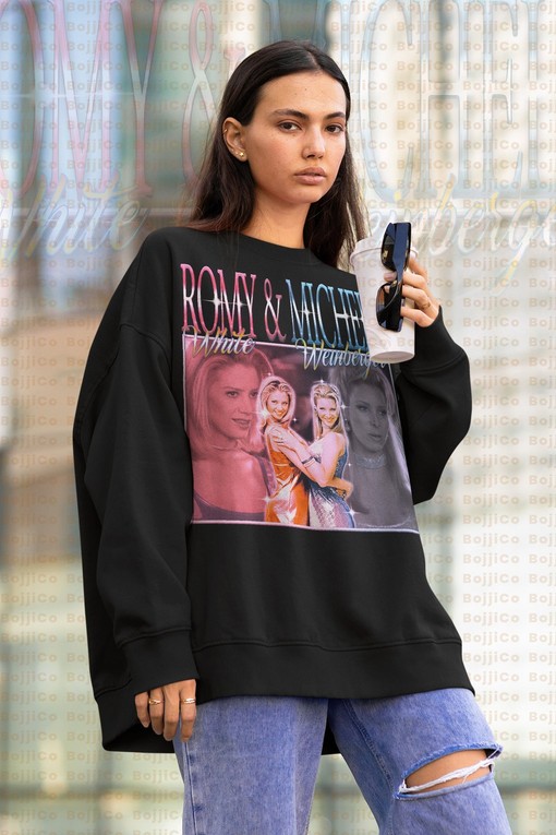 Romy and Michele's High School Reunion Sweater, Vintage Photo Sweatshirt