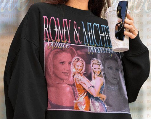 Romy and Michele's High School Reunion Sweater, Vintage Photo Sweatshirt - Image 4