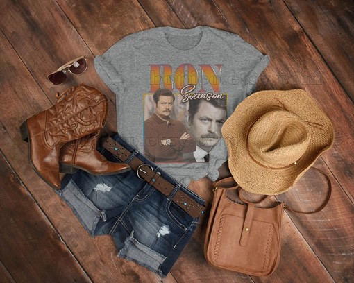 Ron Swanson Park Tshirt, Nick Offerman Swanson Rec Fan, Ron Swanson Retro 90s Sweater, Ron Swanson Merch - Image 4