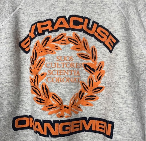Root for the Orangemen with a Syracuse University Orangemen Shirt and Hoodie in Vintage 90s Style - Image 2