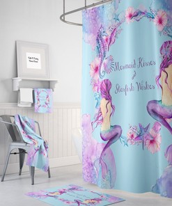 Royal Purple Mermaid Shower Curtain, Regal Addition to Your Bathroom Decor | luxury bathroom curtains