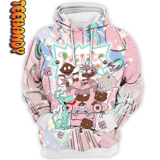 Rugrats Kids All Over Print Hoodie for Easter with Vintage Vibes