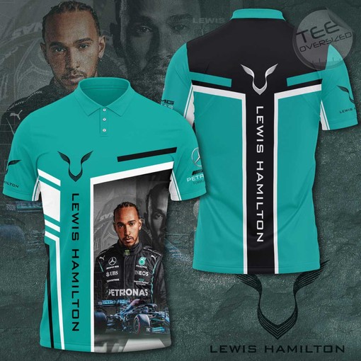 Rule the Track with Lewis Hamilton and Mercedes AMG Petronas F1 Team 3D All Over Print Hoodie , Polo