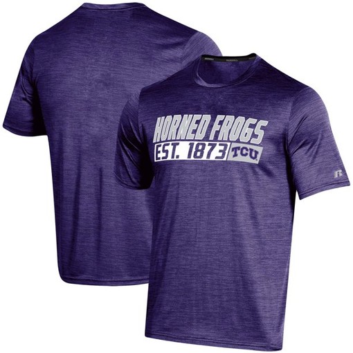 Russell Athletic TCU Horned Frogs Digi Static Space-Dye T-Shirt, Official University Football Fan Shirt for Men