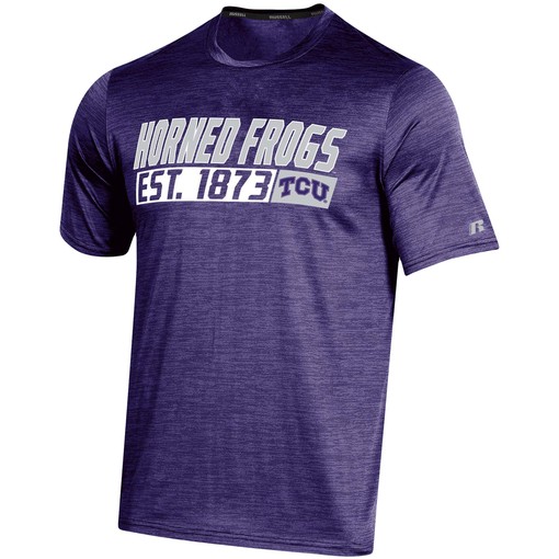 Russell Athletic TCU Horned Frogs Digi Static Space-Dye T-Shirt, Official University Football Fan Shirt for Men - Image 2