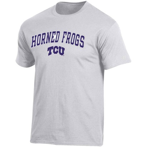 Russell Athletic White TCU Horned Frogs Wordmark Spinner T-Shirt, Official University Football Fan Shirt for Men - Image 2