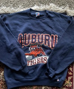 Russell Auburn Tigers University American Sweatshirt Gifts for NCAA - Vintage Style 90s