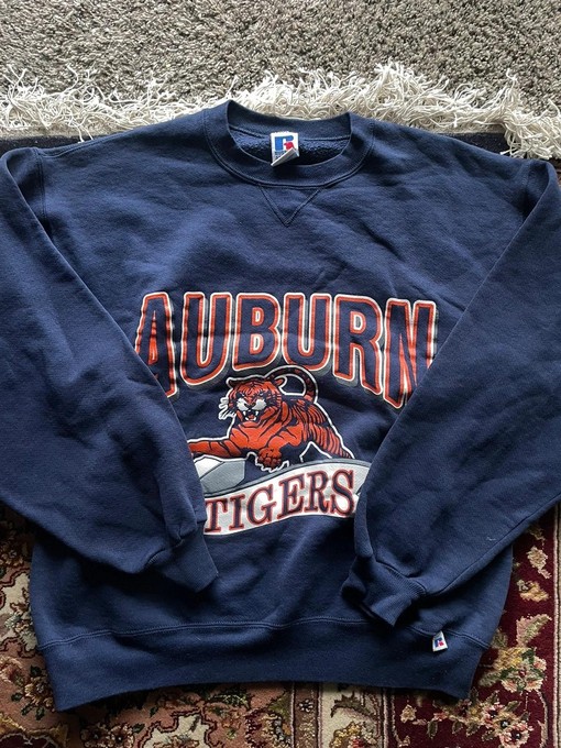 Russell Auburn Tigers University American Sweatshirt Gifts for NCAA - Vintage Style 90s