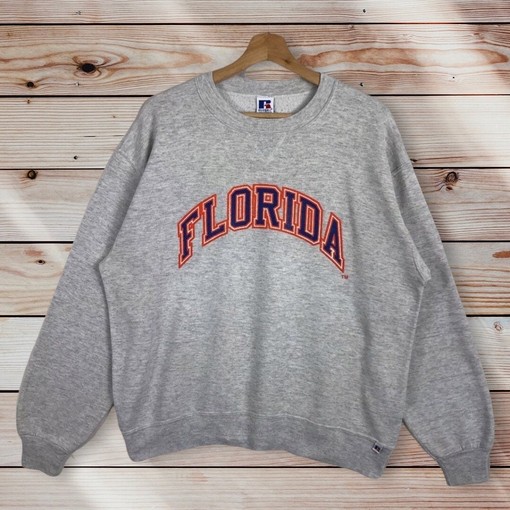 Russell Florida University Vintage Style Crewneck Sweatshirt Sweater Pullover