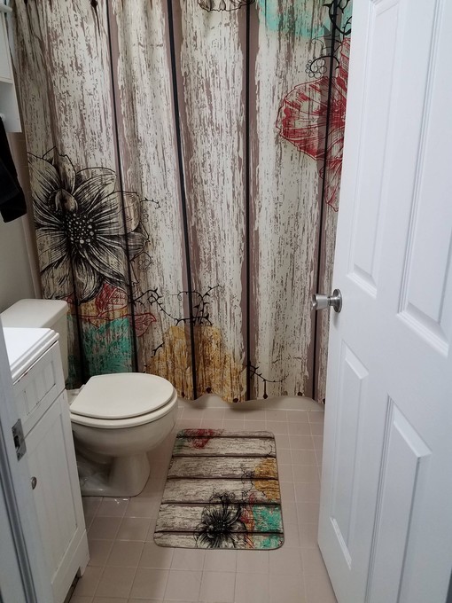 Rustic Barn Wood Floral Shower Curtain Set - Farmhouse Bath Set with Optional Towels for Cozy Bathroom Decor - Image 2