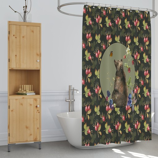 Rustic Bear Lodge Shower Curtain Set - Woodland Decor for a Cozy Look - Image 3