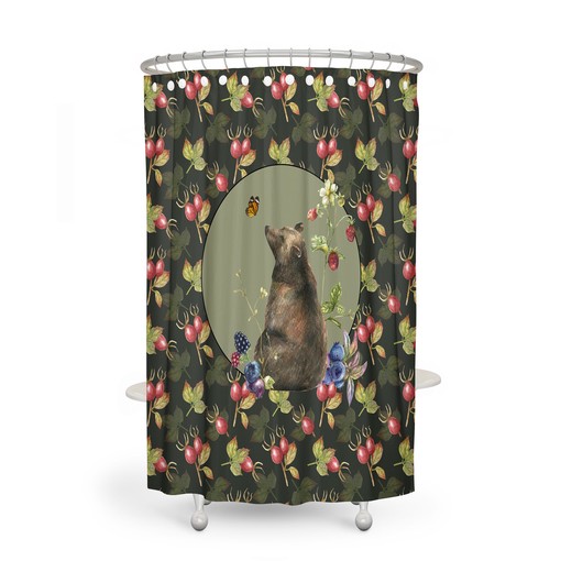 Rustic Bear Lodge Shower Curtain Set - Woodland Decor for a Cozy Look - Image 4