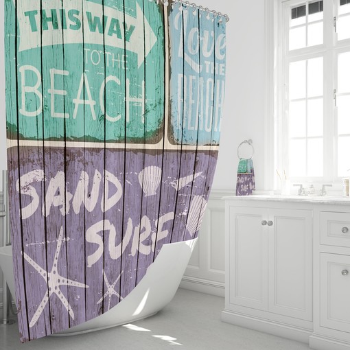 Rustic Coastal Bathroom Decor with Unique Shower Curtain and Restroom Shower Curtains Ideas for Best Shower Curtains - Image 2
