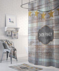 Rustic Country Shower Curtain Personalized Design for Your Farmhouse Bathroom