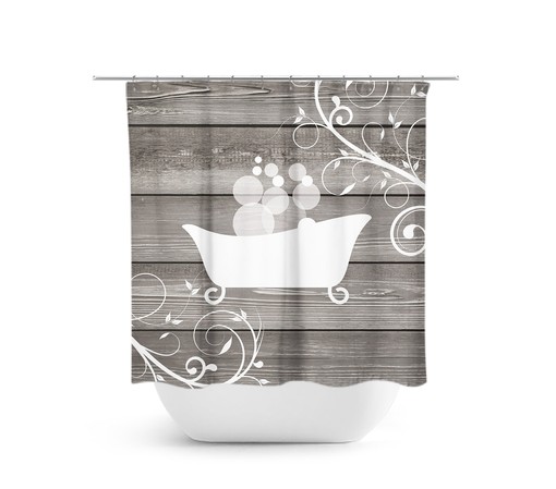 Rustic Farmhouse Shower Curtain - Perfect Bathtub Curtain for Rustic Bathrooms with Farmhouse Charm