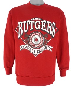 Rutgers Scarlet Knights Crew Neck Sweatshirt, 1990s Vintage American Football Shirt - Perfect Gift for Dad