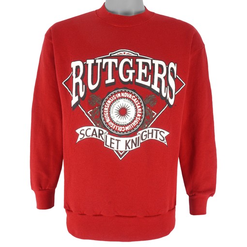 Rutgers Scarlet Knights Crew Neck Sweatshirt, 1990s Vintage American Football Shirt - Perfect Gift for Dad