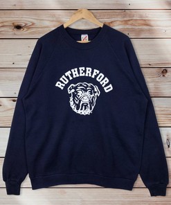 Rutherford Bulldogs Vintage Style Crewneck Sweatshirt Pullover - 90s Starter