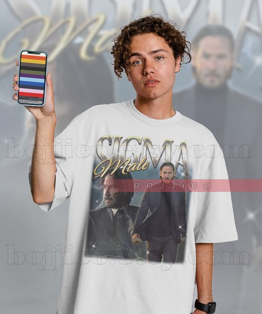 SIGMA MALE KEANU REEVES Shirt, Retro Homage Tee, Cyberpunk Movie Fan Shirt, Movie Shirts for Men