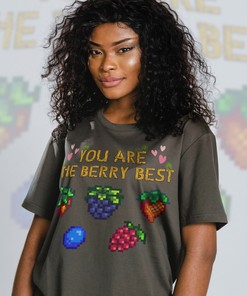STARDW VALLEY Shirt, Berry Best Pun Joke Retro Pixel 8-Bit T-Shirt, Farming Harvst Moon Game Tee
