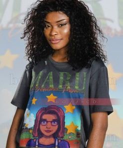 STARDW VALLY HARVEY T-shirt - Vintage Video Game Tee Featuring Food Spirit, MARU Character & HARVEY
