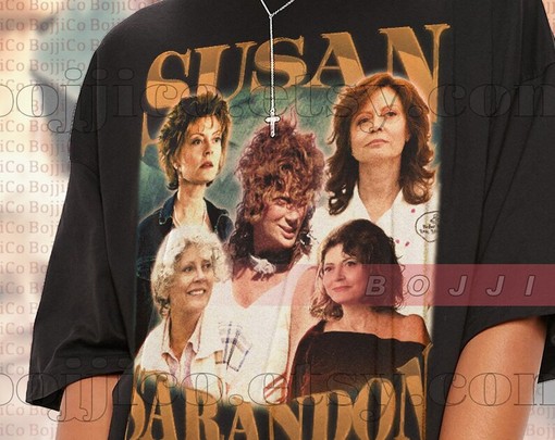 SUSAN SARANDON Vintage Shirt - Retro 90s Sweater Featuring SUSAN SARANDON Homage and Vintage Movie Tees for Men - Image 2