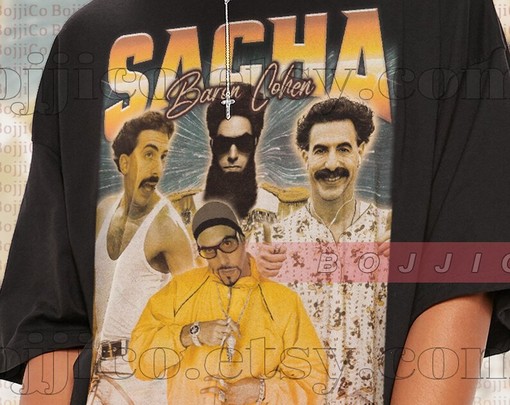 Sacha Baron Cohen Vintage Movie T-Shirt, Political Satirist Tee, Bruno & Borat Characters, Vintage Movie Shirts - Image 2