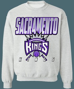 Sacramento Kings Vintage NBA Two-Tone Sweatshirt Hoodie - Retro Style