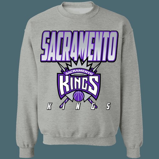 Sacramento Kings Vintage NBA Two-Tone Sweatshirt Hoodie - Retro Style - Image 3