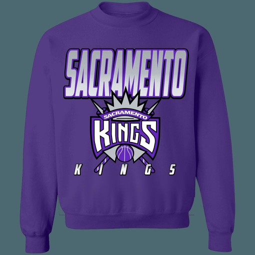 Sacramento Kings Vintage NBA Two-Tone Sweatshirt Hoodie - Retro Style - Image 4