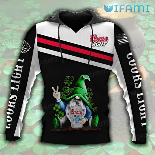 Saint Patrick's Day Coors All Over Print 3D Hoodie Gnome for Beer Lovers