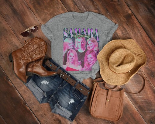 Samara Weaving Homage Tshirt, Retro 90s Sweater - Movie Shirts for Women - Image 3