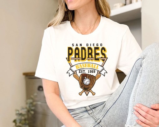 San Diego Fan Shirt, Vintage San Diego Baseball Shirt with NCAA Shirts for Men - Image 3