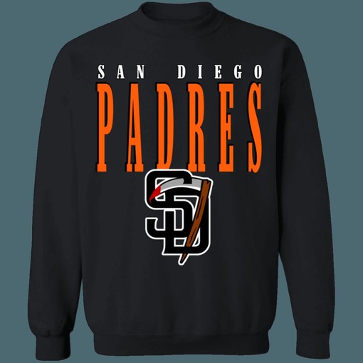 San Diego Padres HALLOWEEN Retro MLB Crewneck Collection - Tee, Sweater, and Hoodie - Perfect Gifts for Baseball Fans - Image 4