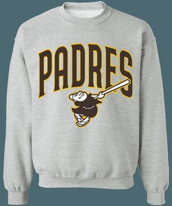 San Diego Padres PADRE Vintage Crewneck Collection - Tee, Sweater, and Hoodie - Ideal Gifts for MLB Fans