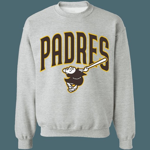 San Diego Padres PADRE Vintage Crewneck Collection - Tee, Sweater, and Hoodie - Ideal Gifts for MLB Fans