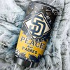 San Diego Padres Peace and Love Edition MLB Tumbler - Baseball Mom Tumbler Ideas